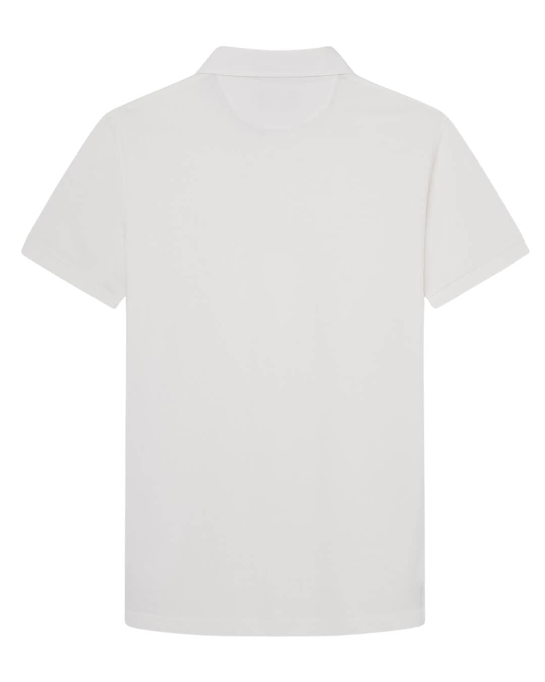 Hackett Polo Shirts Hackett White Selvedge Trim Polo Shirt