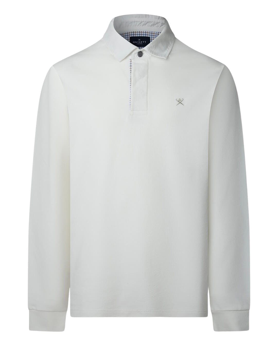 Hackett Polo Shirts WOVEN PLKT TRIM RUGBY H803 OFF WHITE