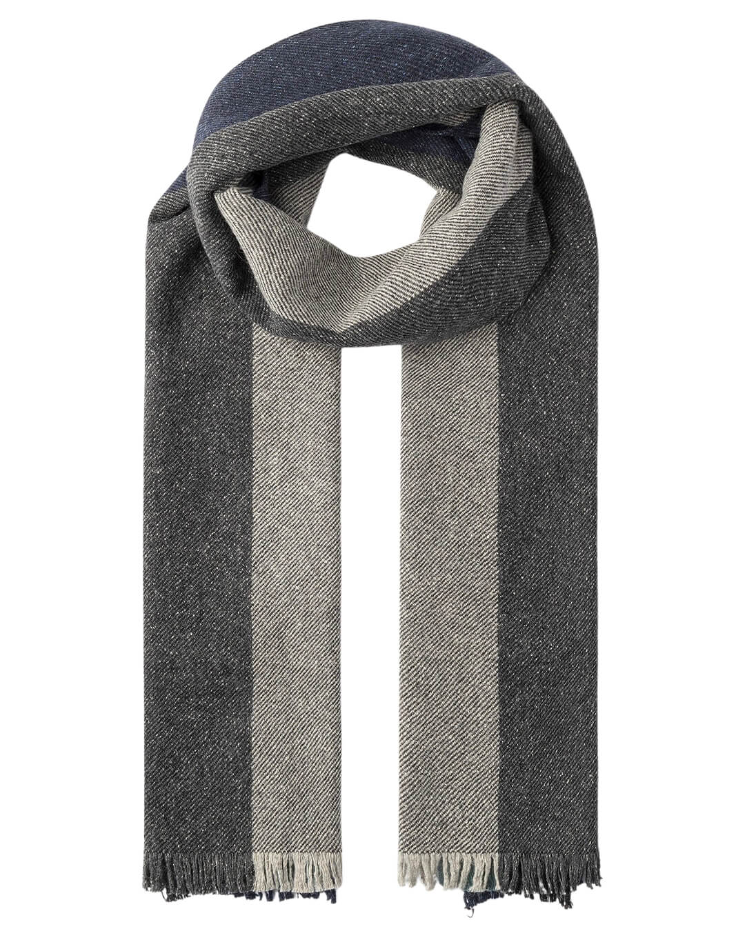 Hackett Scarves One Size FRISBY STRIPE SCARF H551 BLUE