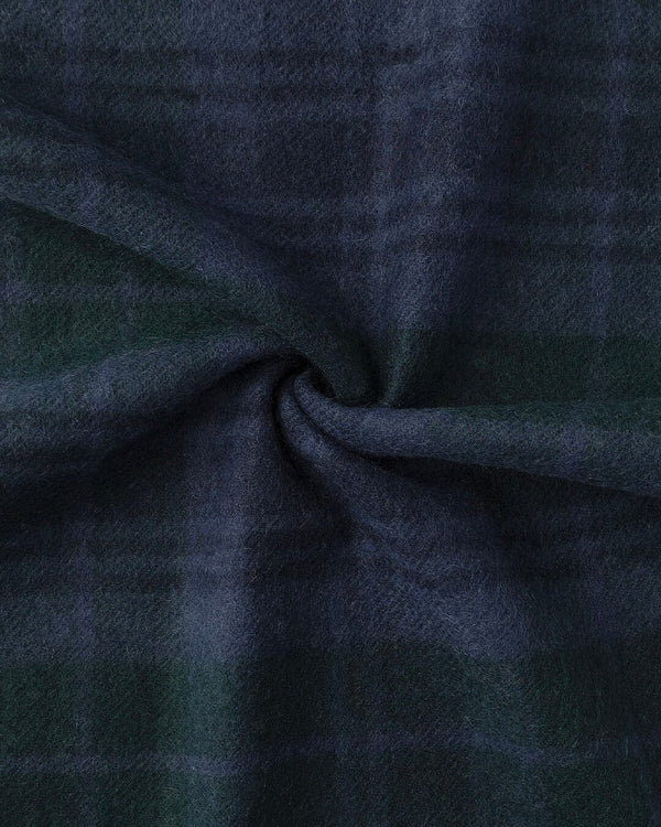 Hackett Green Plaid Logo Scarf H781 Hunter - Bortex Fine Tailoring