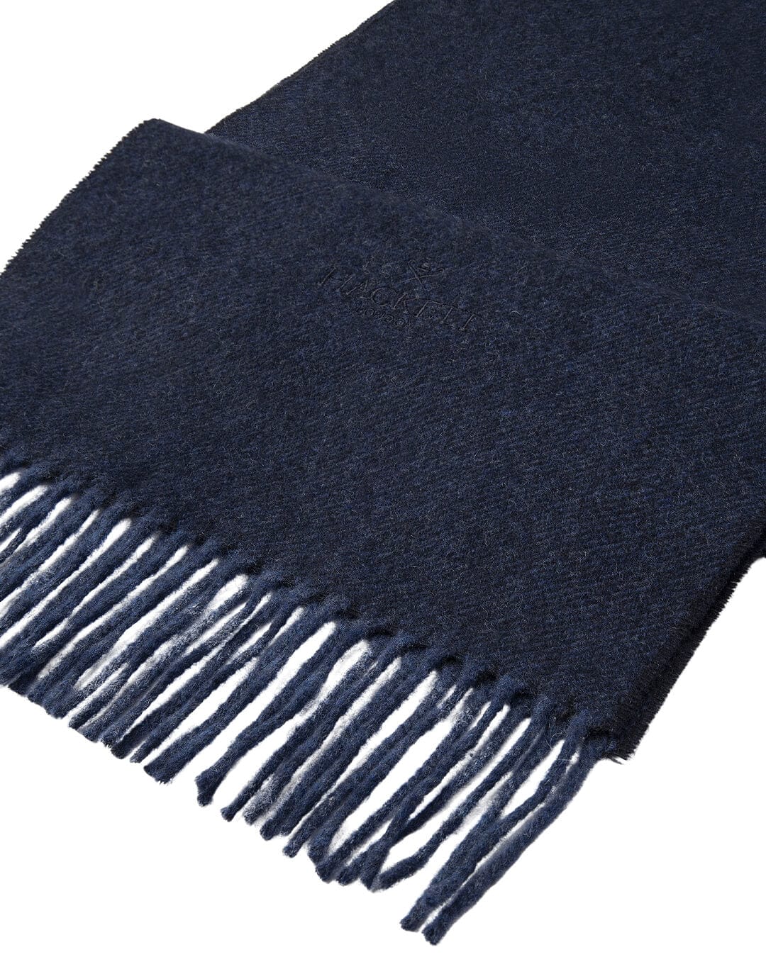 Hackett Scarves One Size TWILL WOOL CASH SCARF H582 MIDNIGHT BLUE