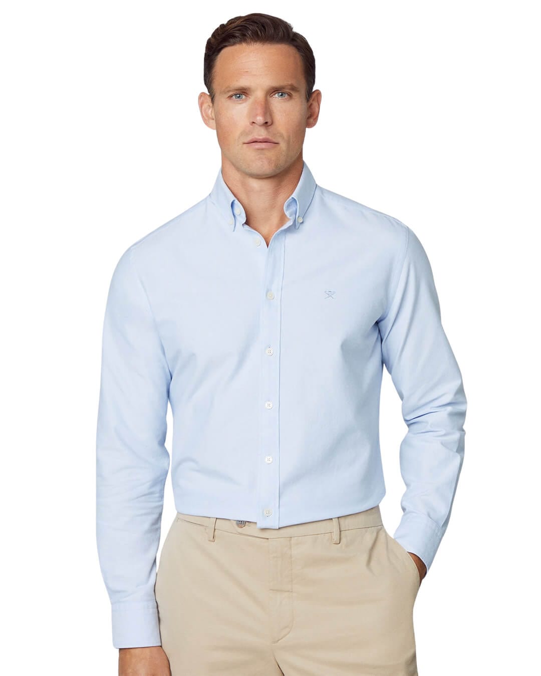 Hackett Shirts Hackett Blue Washed Oxford Shirt