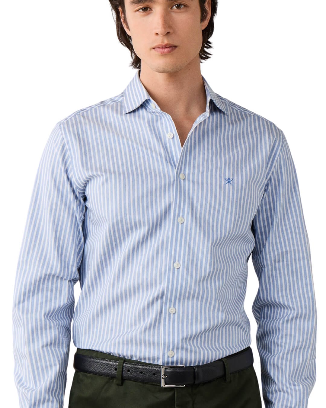 Hackett Shirts Hackett Cabana Stripe Forces Blue H572