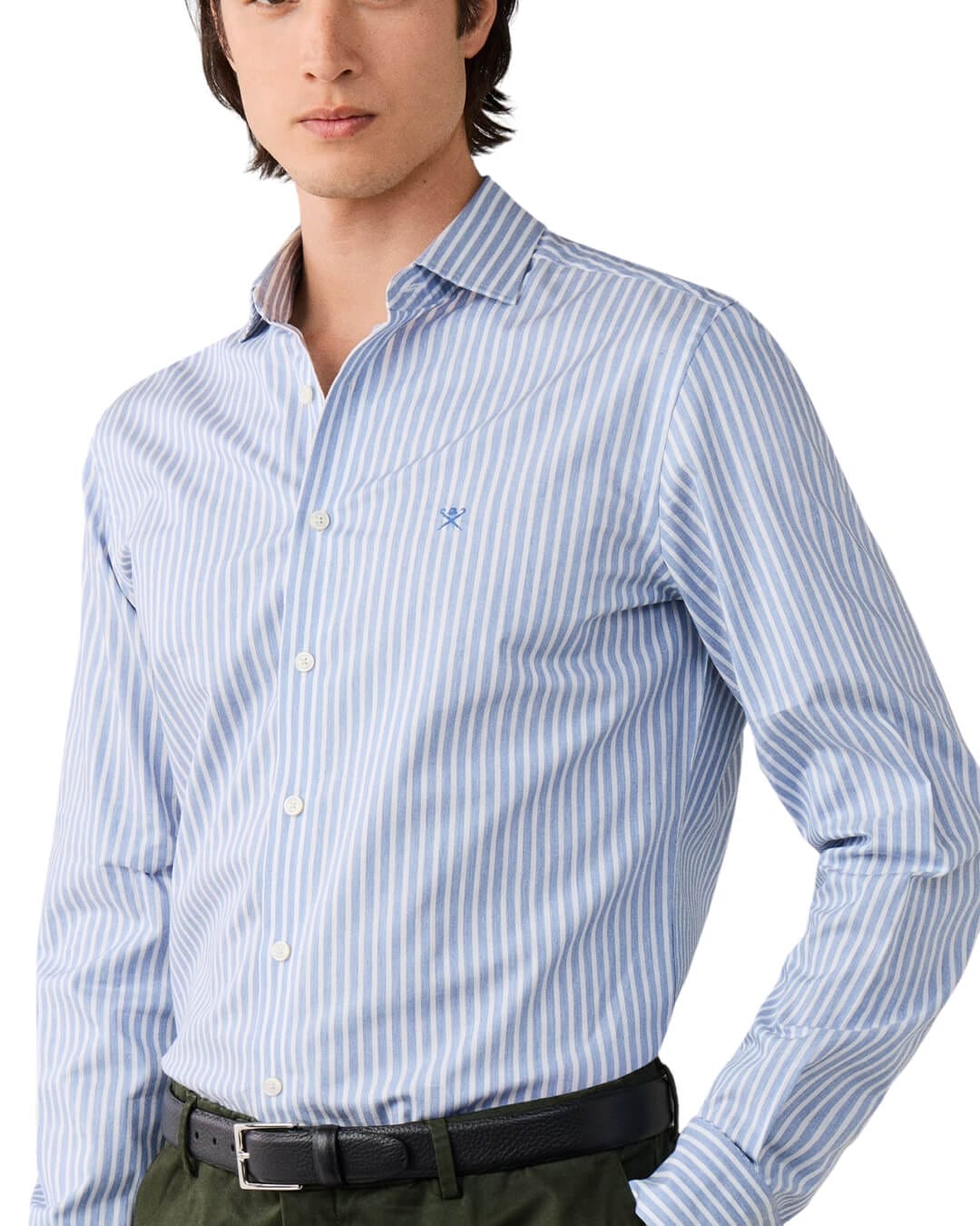 Hackett Shirts Hackett Cabana Stripe Forces Blue H572