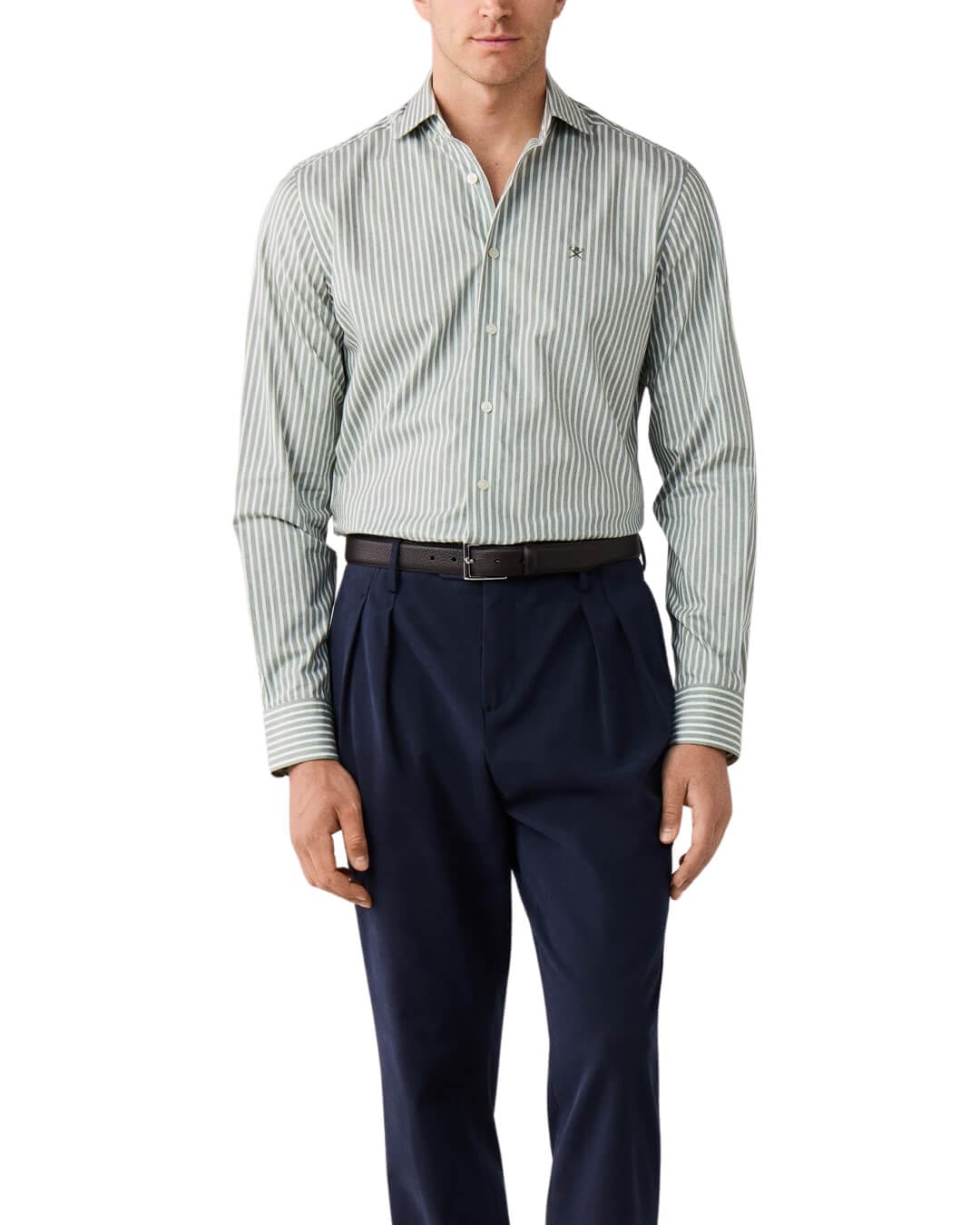 Hackett Shirts Hackett Cabana Stripe Vintage Green H693