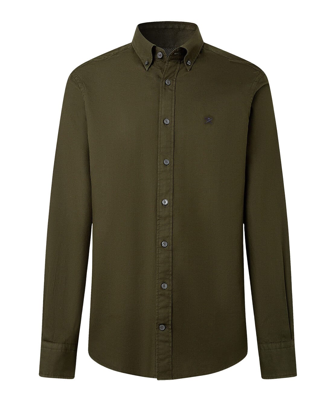 Hackett Shirts Hackett Ess Gmt Dyed Oxford Hunter Green H781