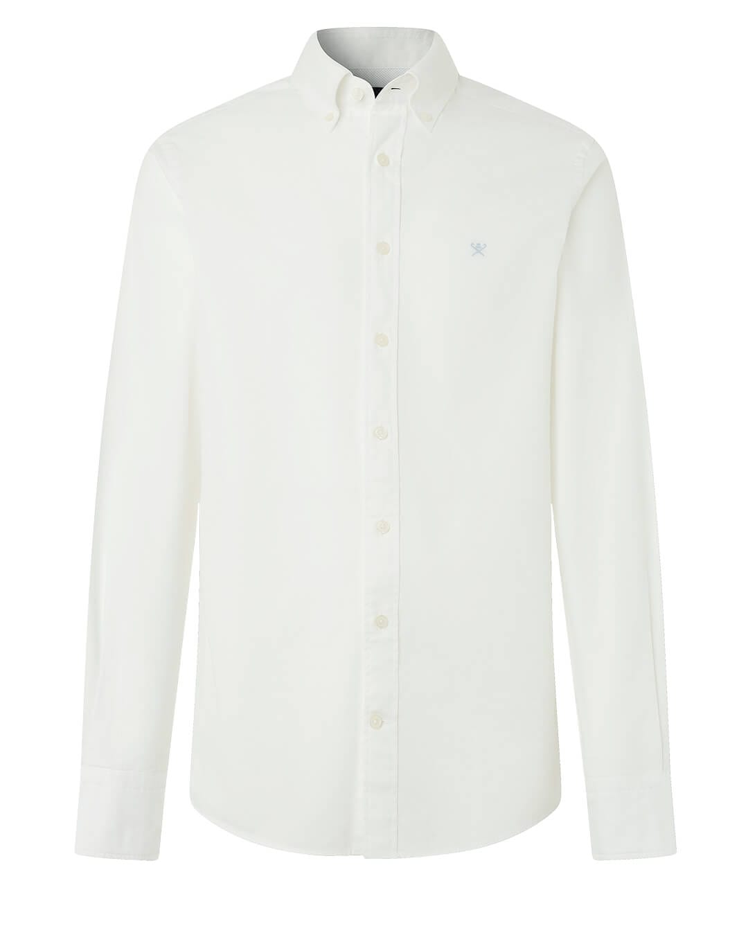 Hackett Shirts Hackett Ess Gmt Dyed Oxford Optic White H802