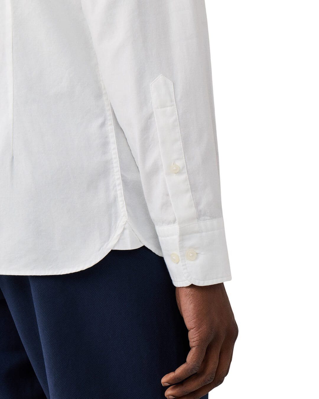 Hackett Shirts Hackett Ess Gmt Dyed Oxford Optic White H802