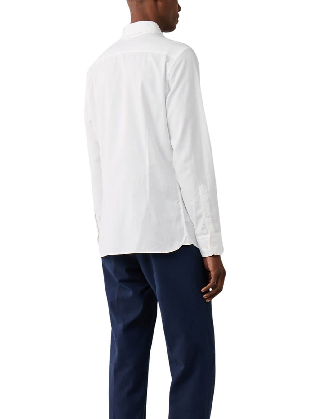 Hackett Shirts Hackett Ess Gmt Dyed Oxford Optic White H802