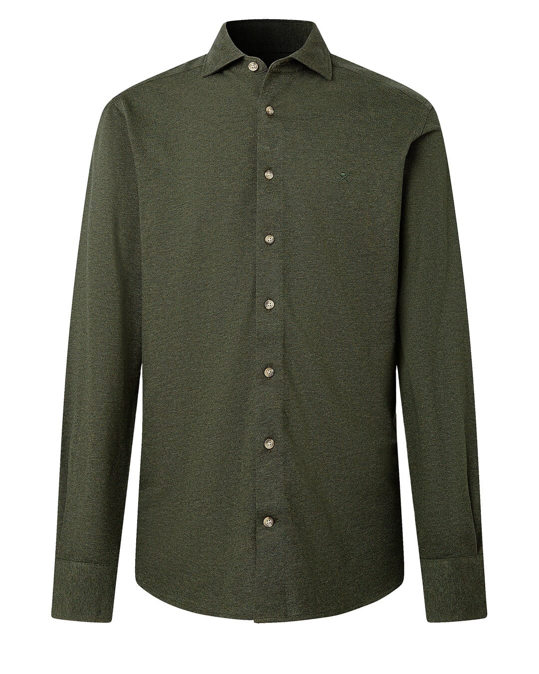 Hackett Shirts Hackett Melange Jersey Pique Hunter Green H781