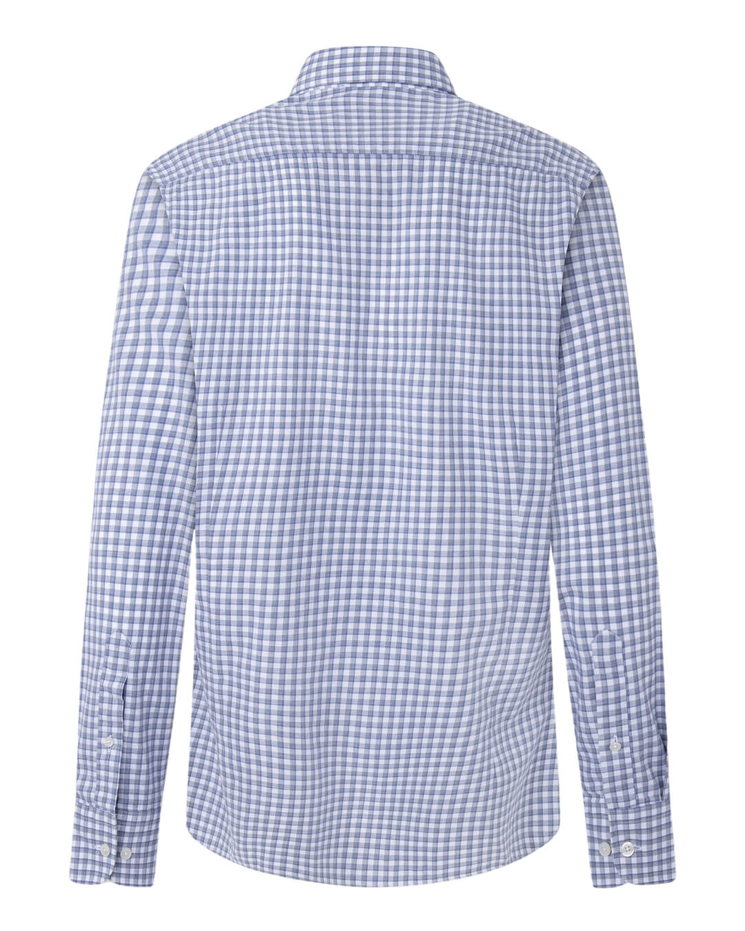 Hackett Shirts Hackett Navy And White Cotton Tencel Checked Shirt