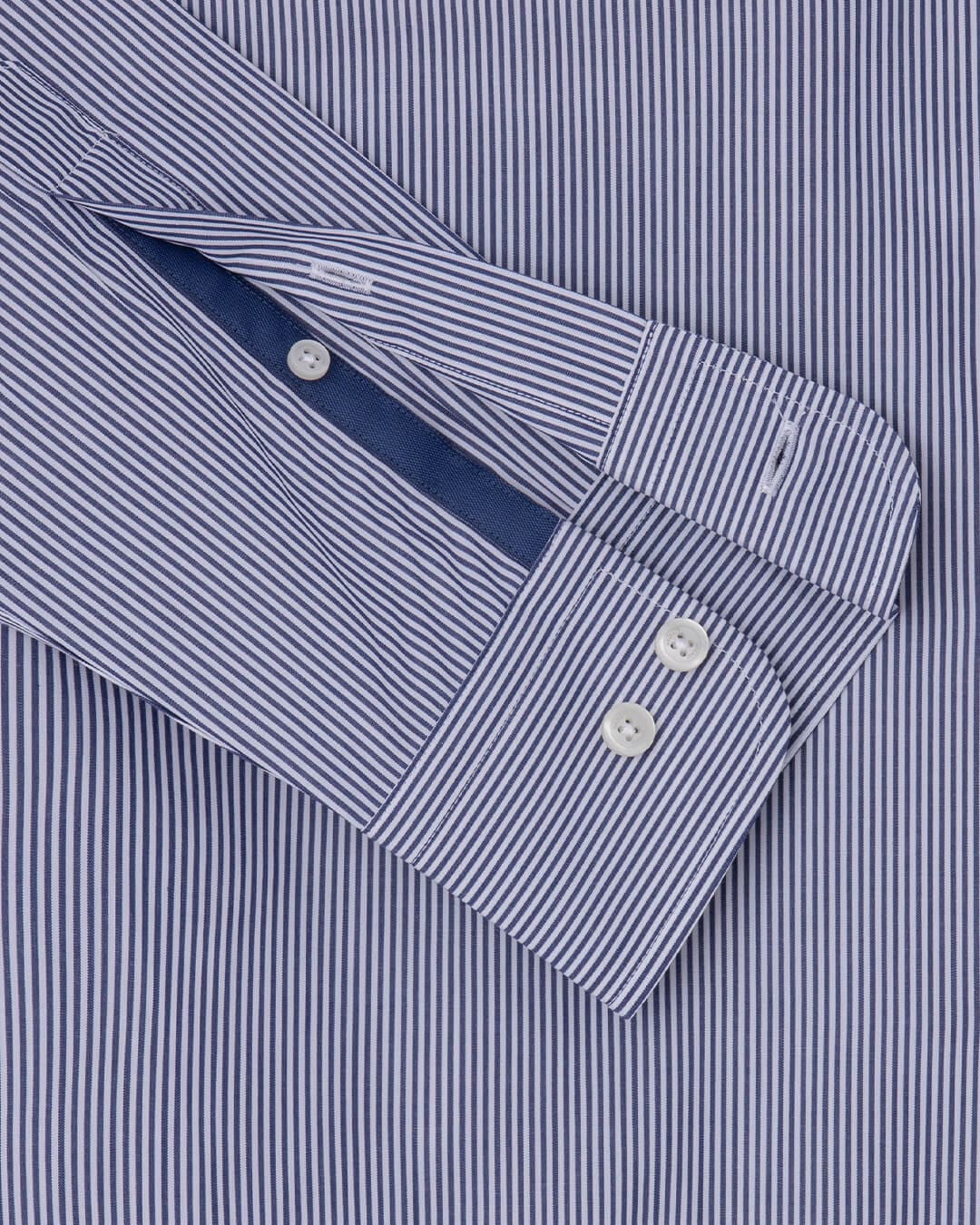 Hackett Shirts Hackett Navy Fine Bengal Stripe Shirt