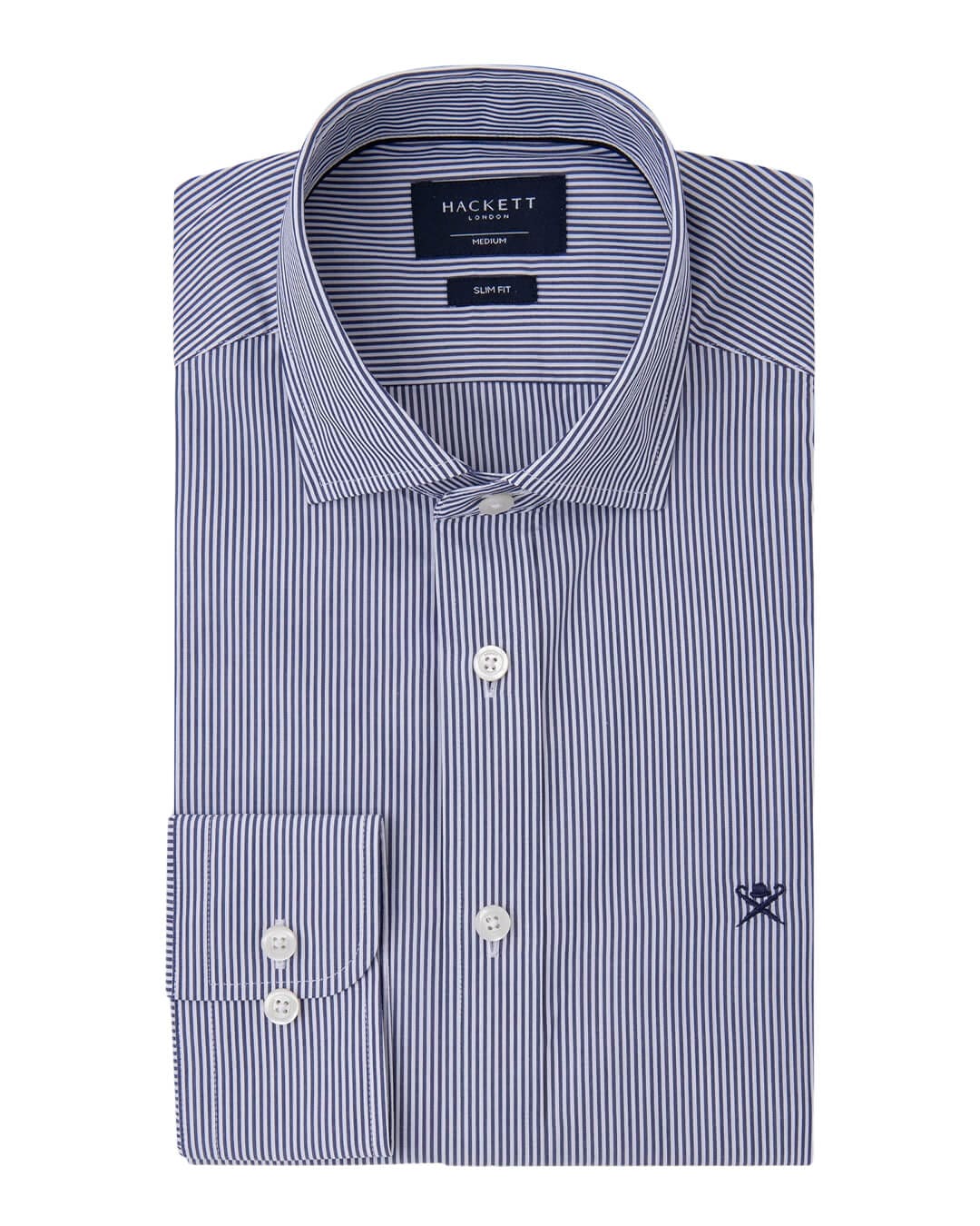 Hackett Shirts Hackett Navy Fine Bengal Stripe Shirt