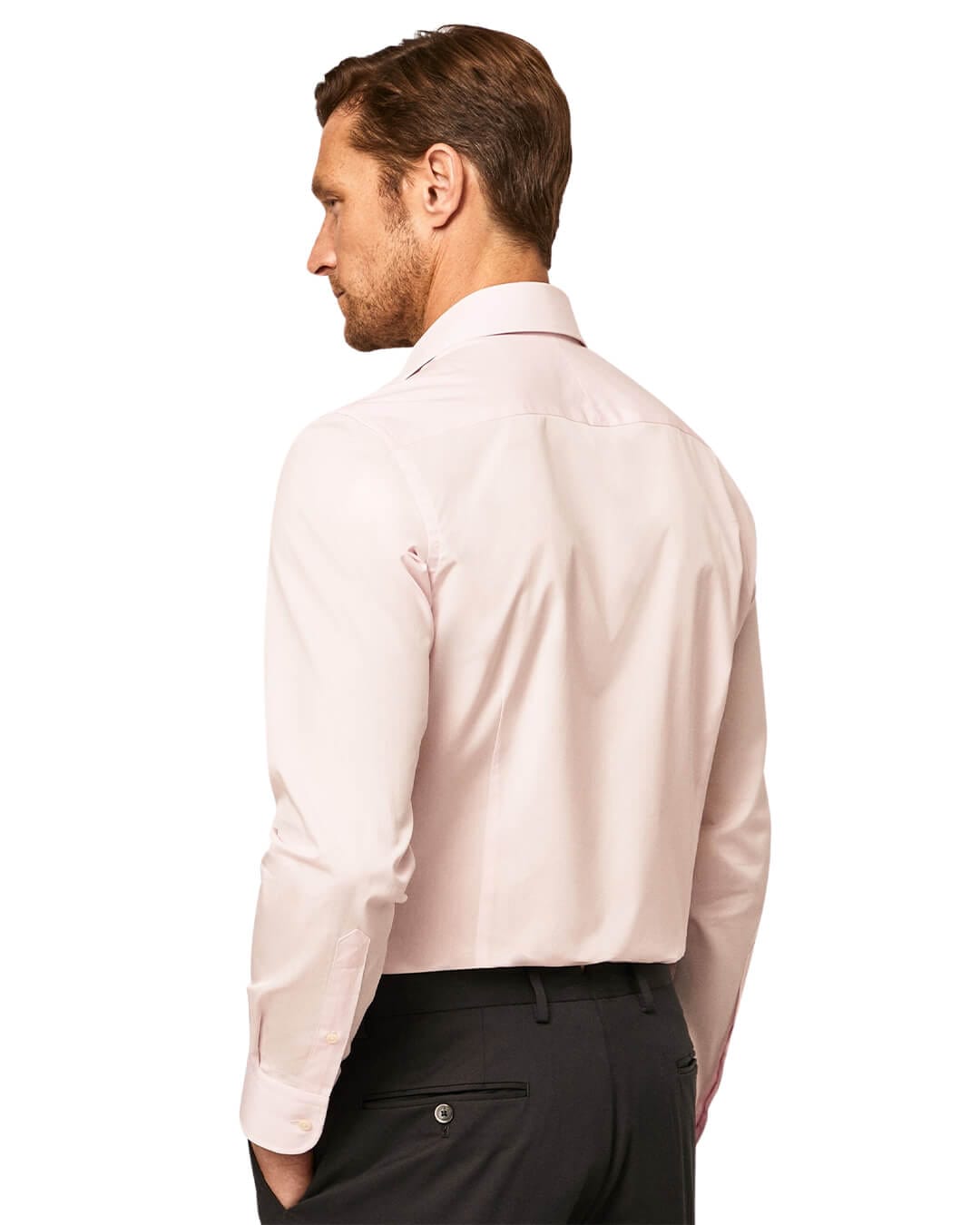 Hackett Shirts Hackett Pink Poplin Slim Fit Shirt