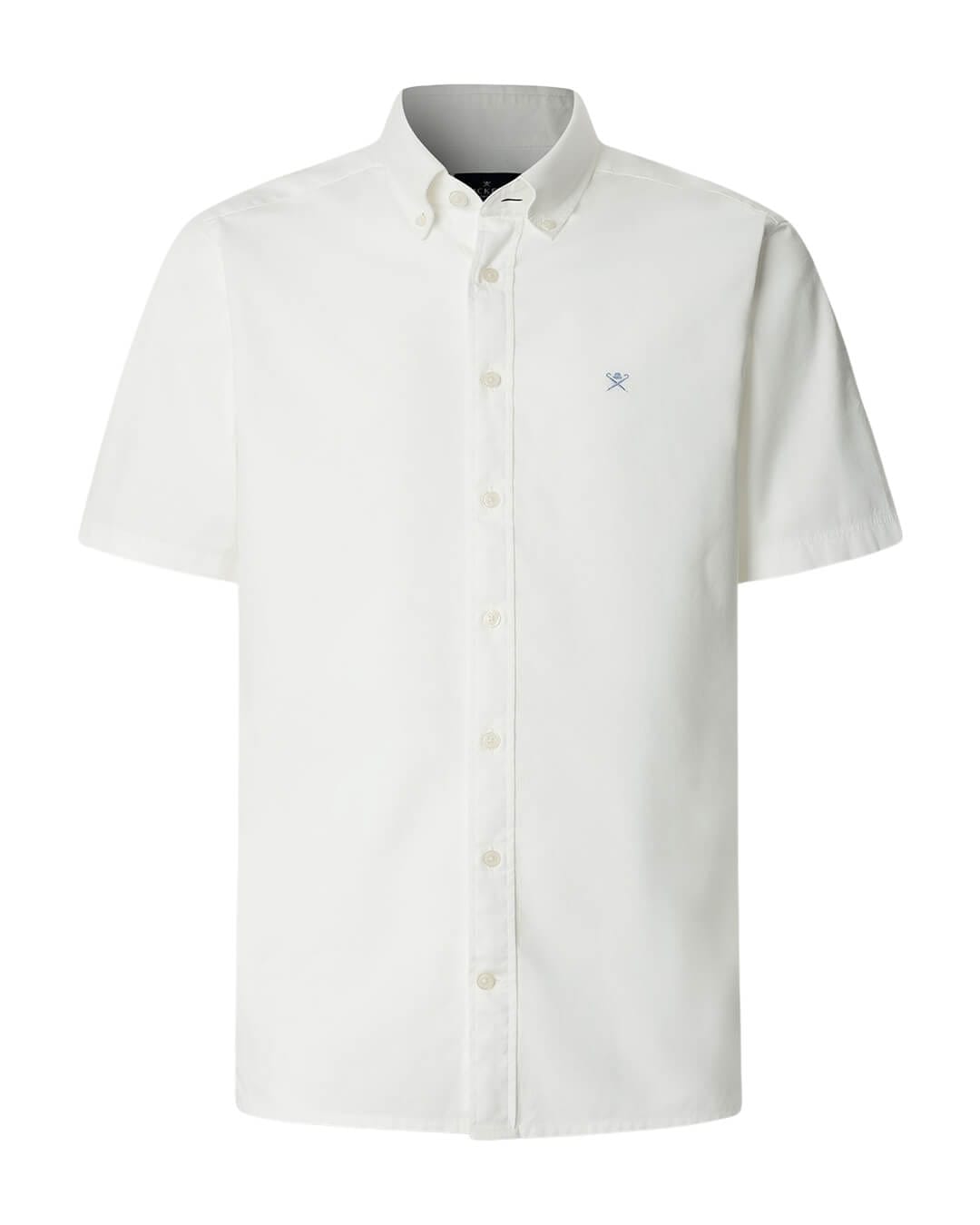 Hackett Shirts Hackett White  Dyed Oxf Shirt