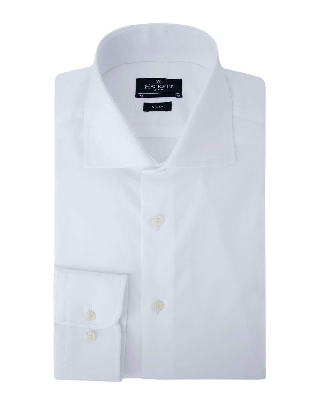 Hackett Shirts Hackett White Poplin Slim Fit Shirt