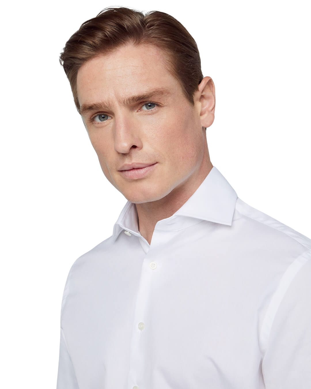 Hackett Shirts Hackett White Poplin Slim Fit Shirt