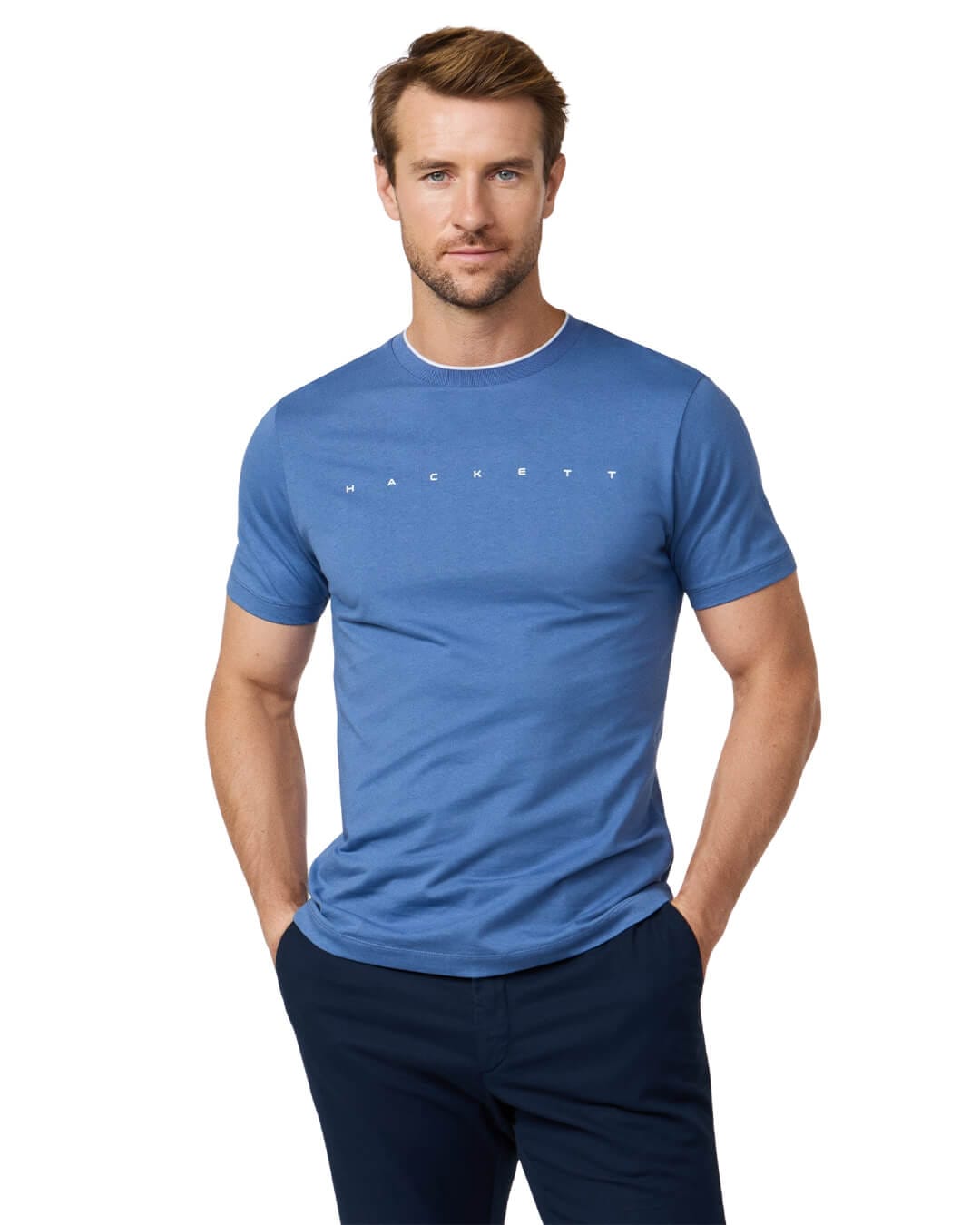 Hackett T-Shirts Hackett Blue Essential  T- Shirt