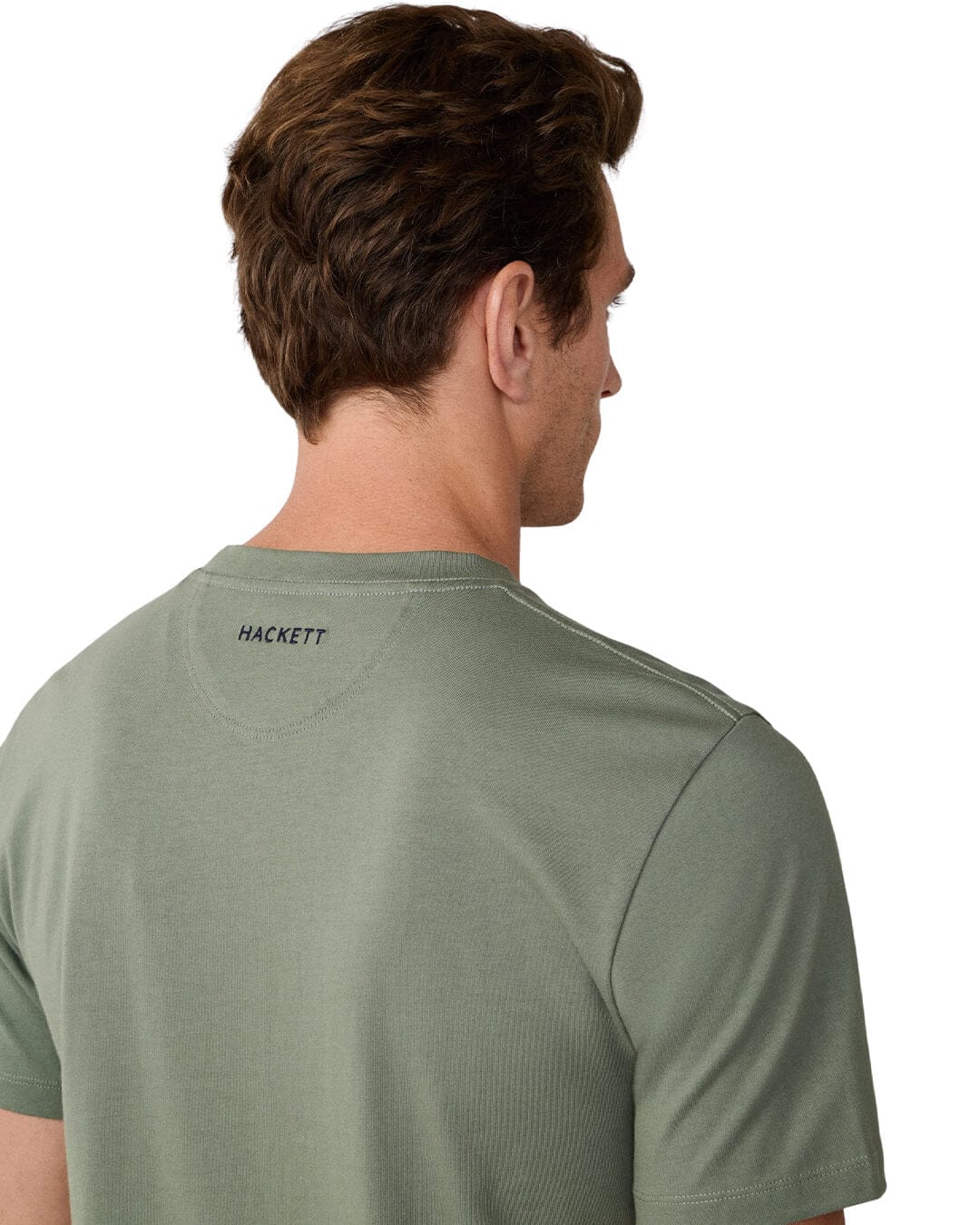 Hackett T-Shirts Hackett Green Ss Logo  T- Shirt