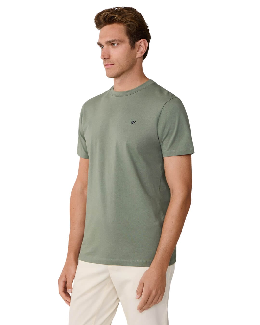 Hackett T-Shirts Hackett Green Ss Logo  T- Shirt