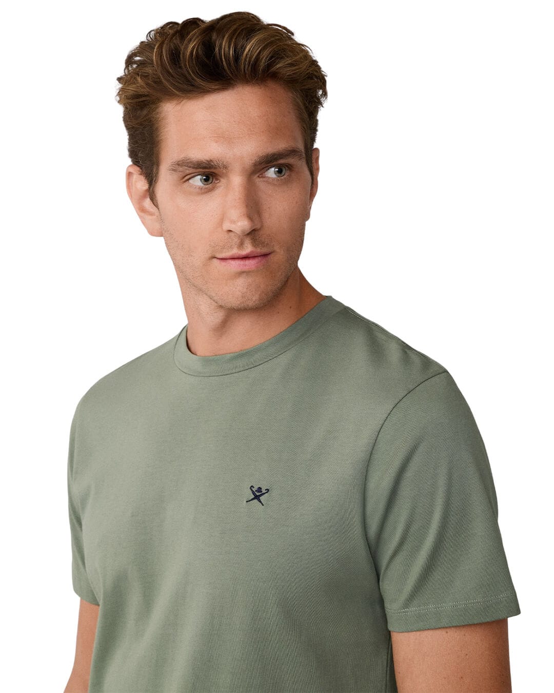 Hackett T-Shirts Hackett Green Ss Logo  T- Shirt