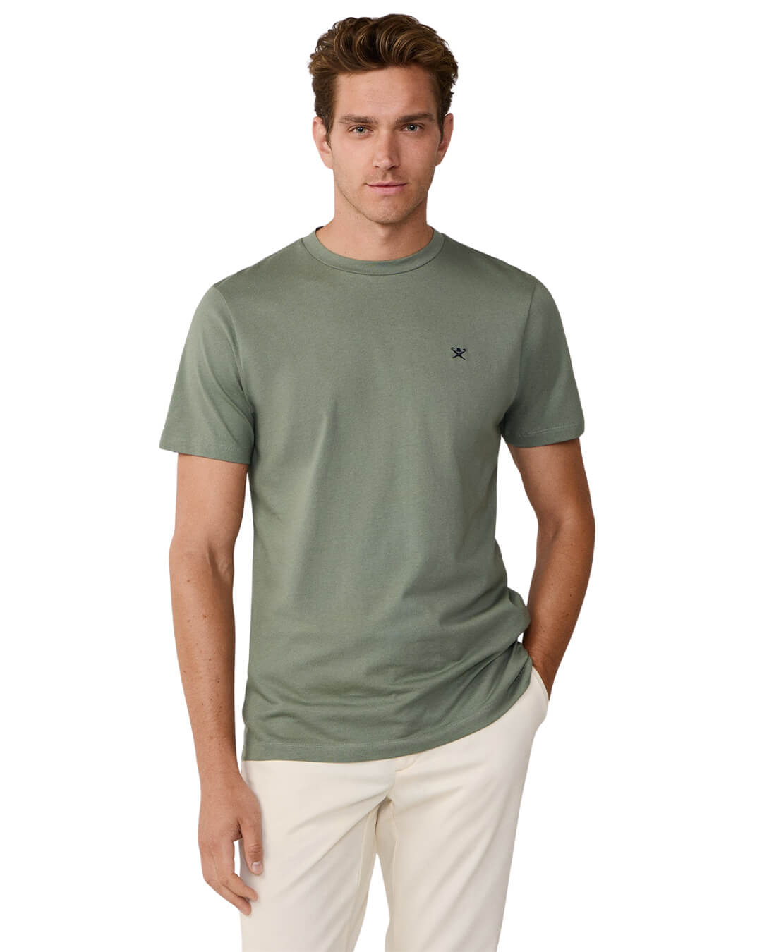 Hackett T-Shirts Hackett Green Ss Logo  T- Shirt