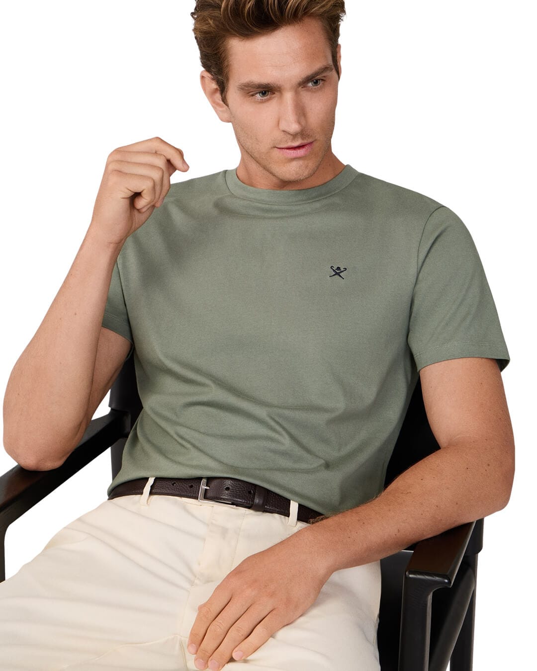 Hackett T-Shirts Hackett Green Ss Logo  T- Shirt