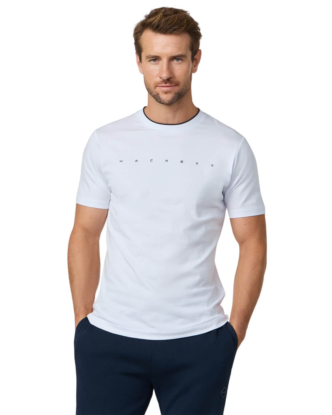 Hackett T-Shirts Hackett White  Essential  T- Shirt