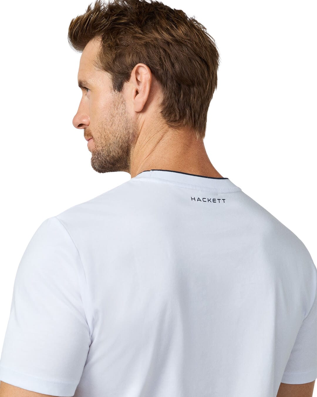 Hackett T-Shirts Hackett White  Essential  T- Shirt