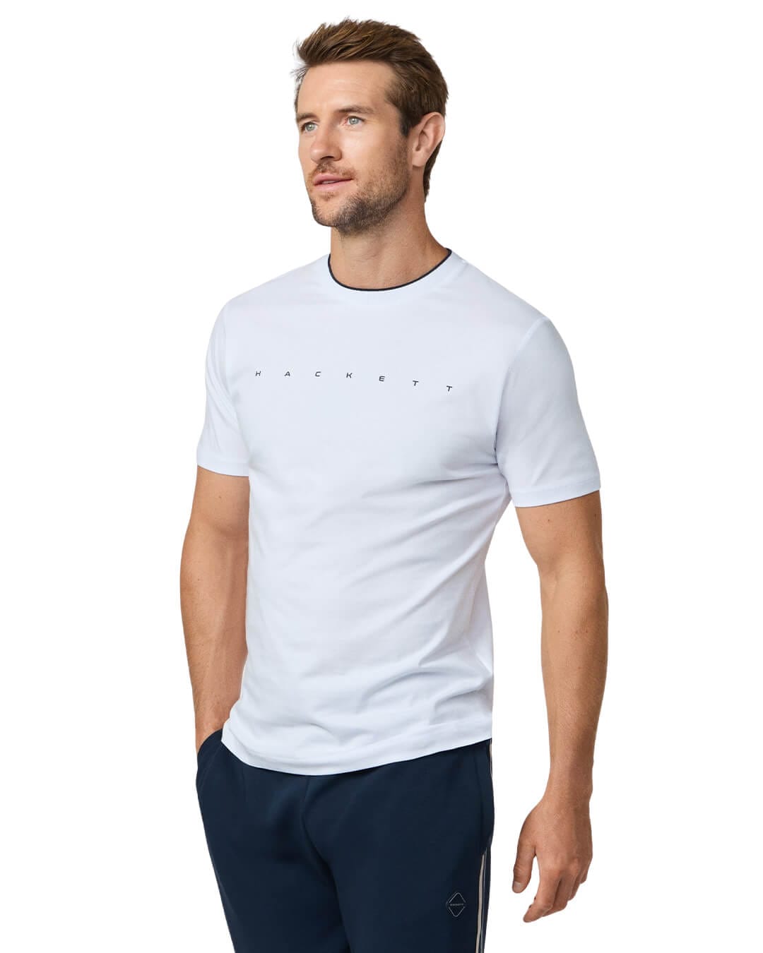 Hackett T-Shirts Hackett White  Essential  T- Shirt
