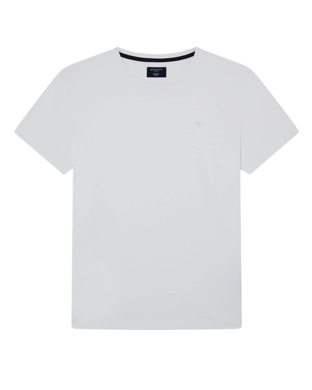 Hackett T-Shirts Hackett White Pima Cotton T-Shirt