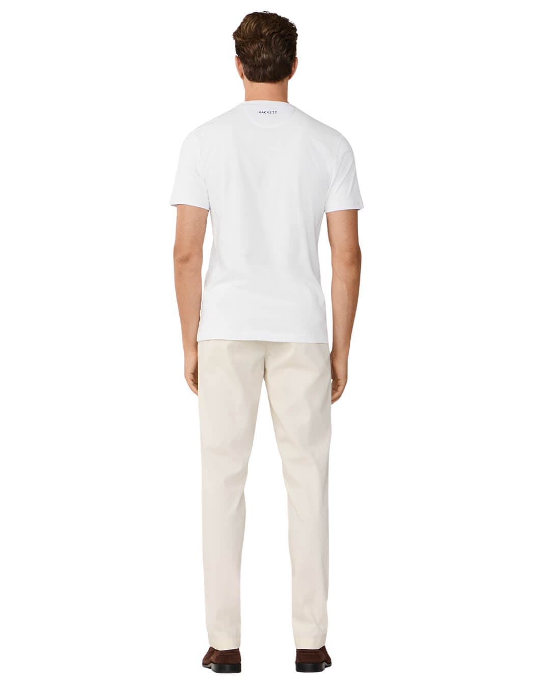 Hackett T-Shirts Hackett White  Ss Logo T- Shirt