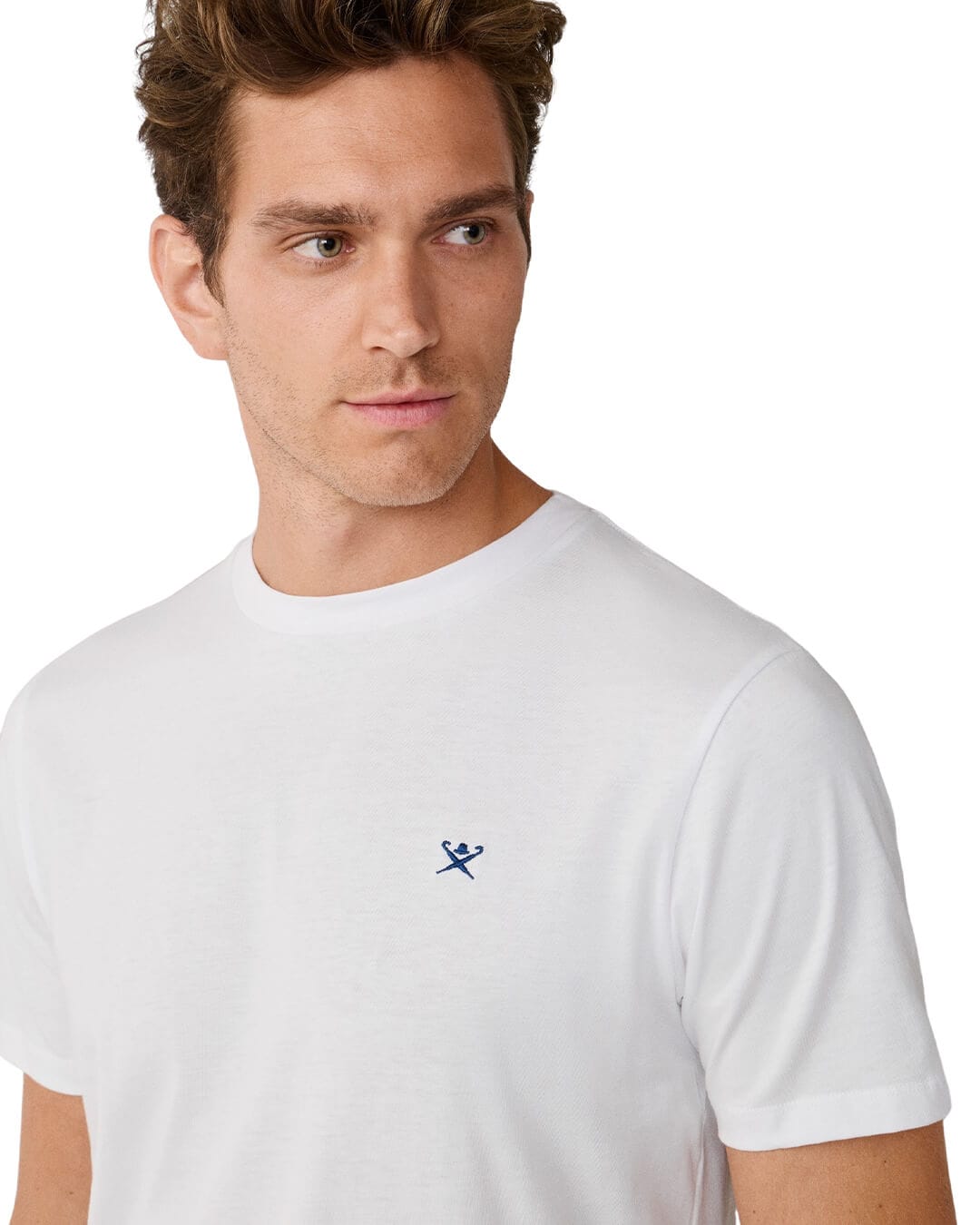 Hackett T-Shirts Hackett White  Ss Logo T- Shirt