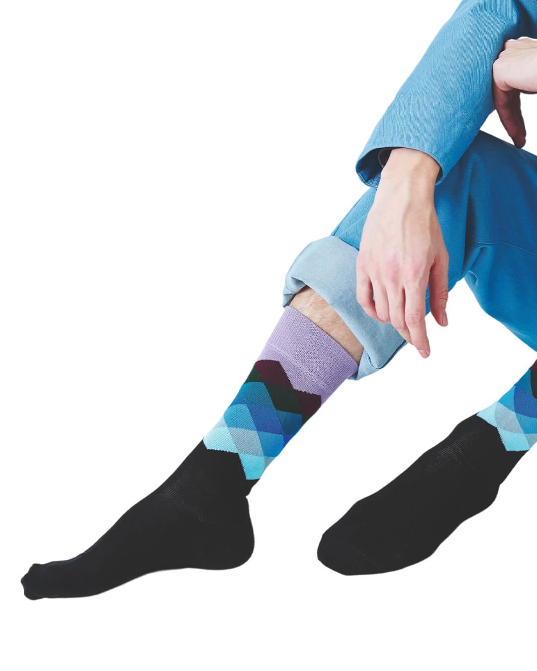 Happy Socks Socks Happy Socks Black Faded Diamond Socks