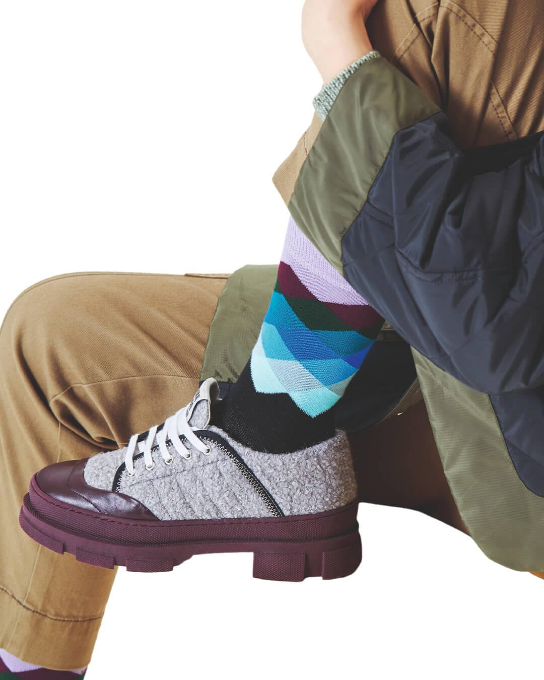 Happy Socks Socks Happy Socks Black Faded Diamond Socks