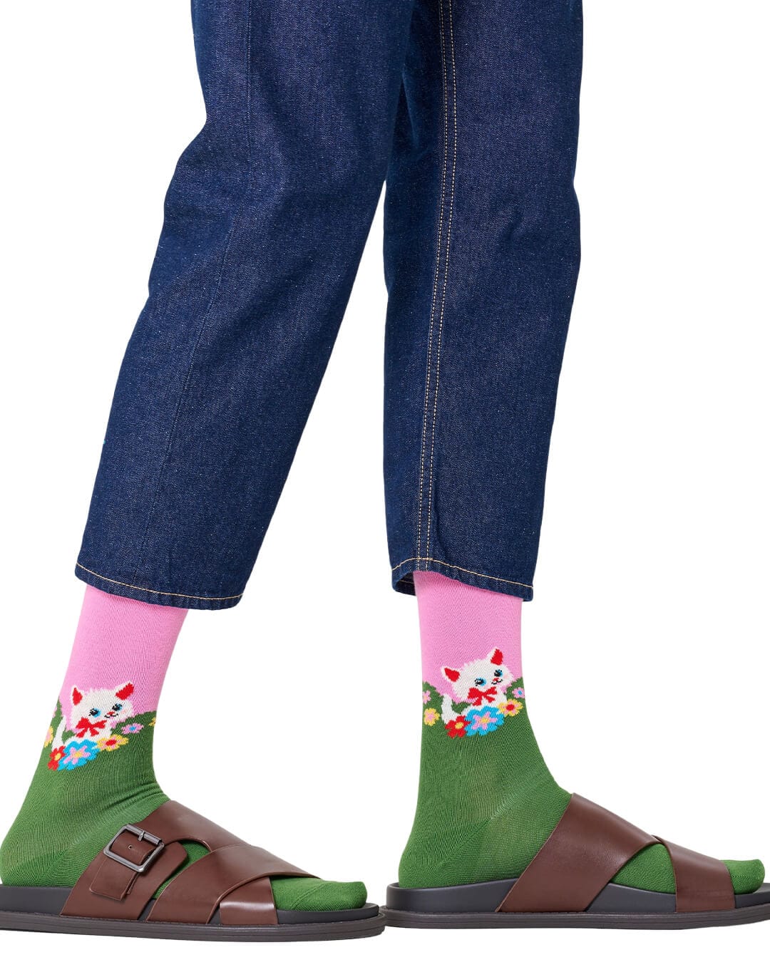 Happy Socks Socks 36-40 Happy Socks Mix Kitten And Flowers Sock