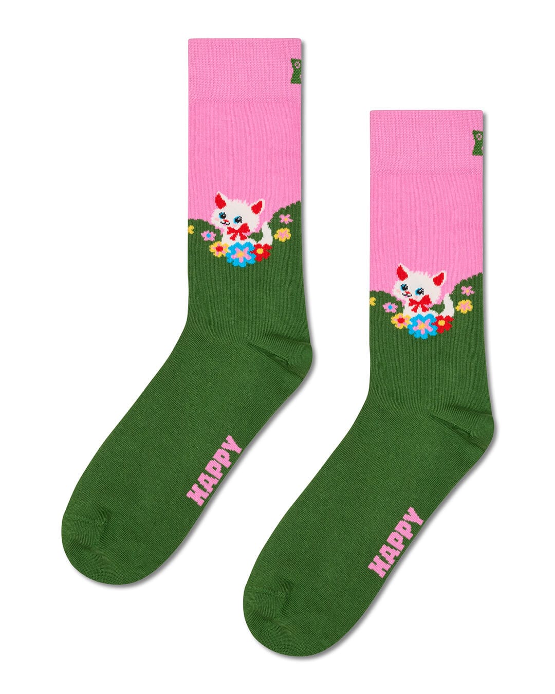 Happy Socks Socks 36-40 Happy Socks Mix Kitten And Flowers Sock