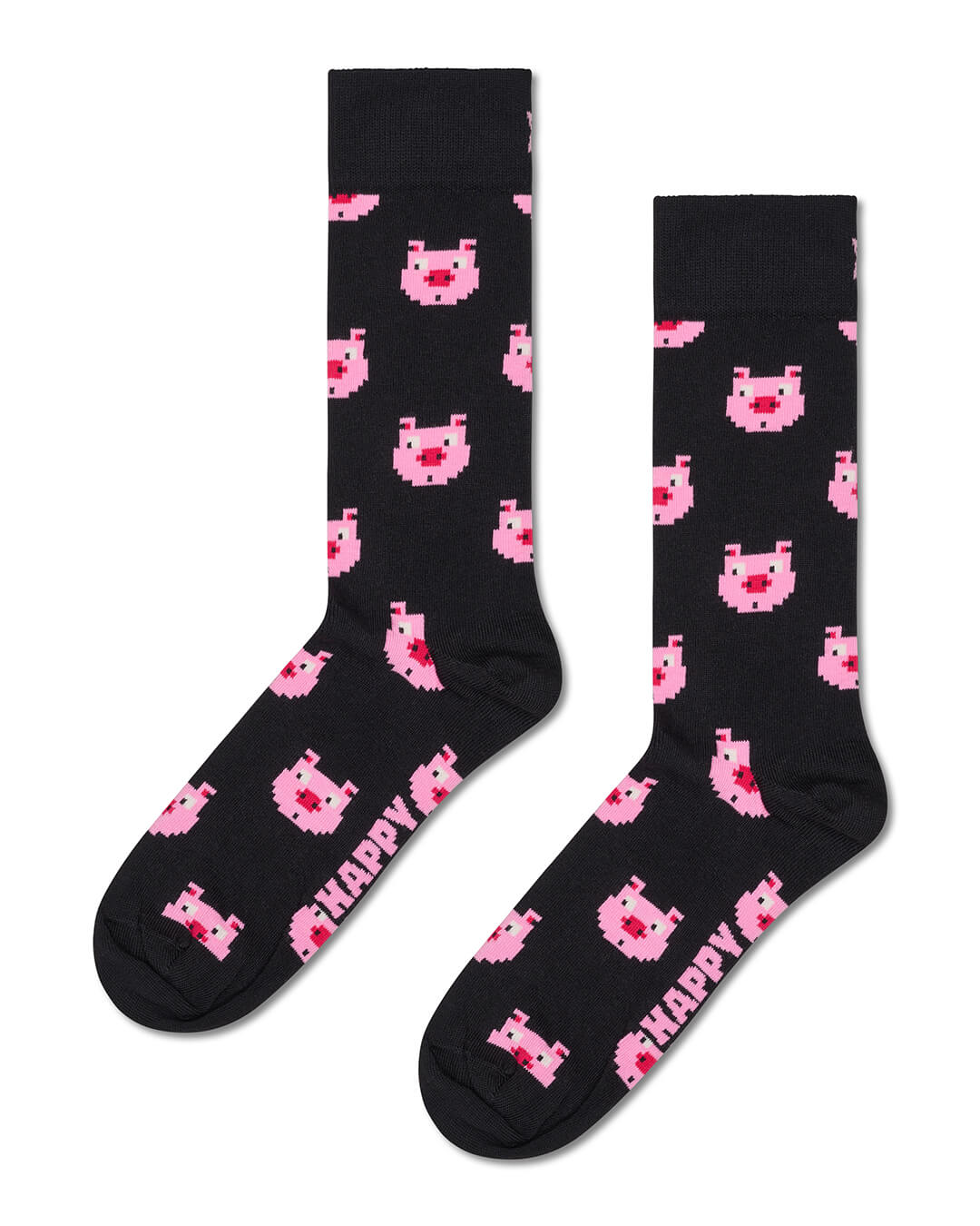 Calcetines Happy Socks Bad Pig - Diseño Divertido, Talón Y Punta Reforzados - 61% Algodón, 22% Poliéster, 14% Poliamida, 2% Elastano