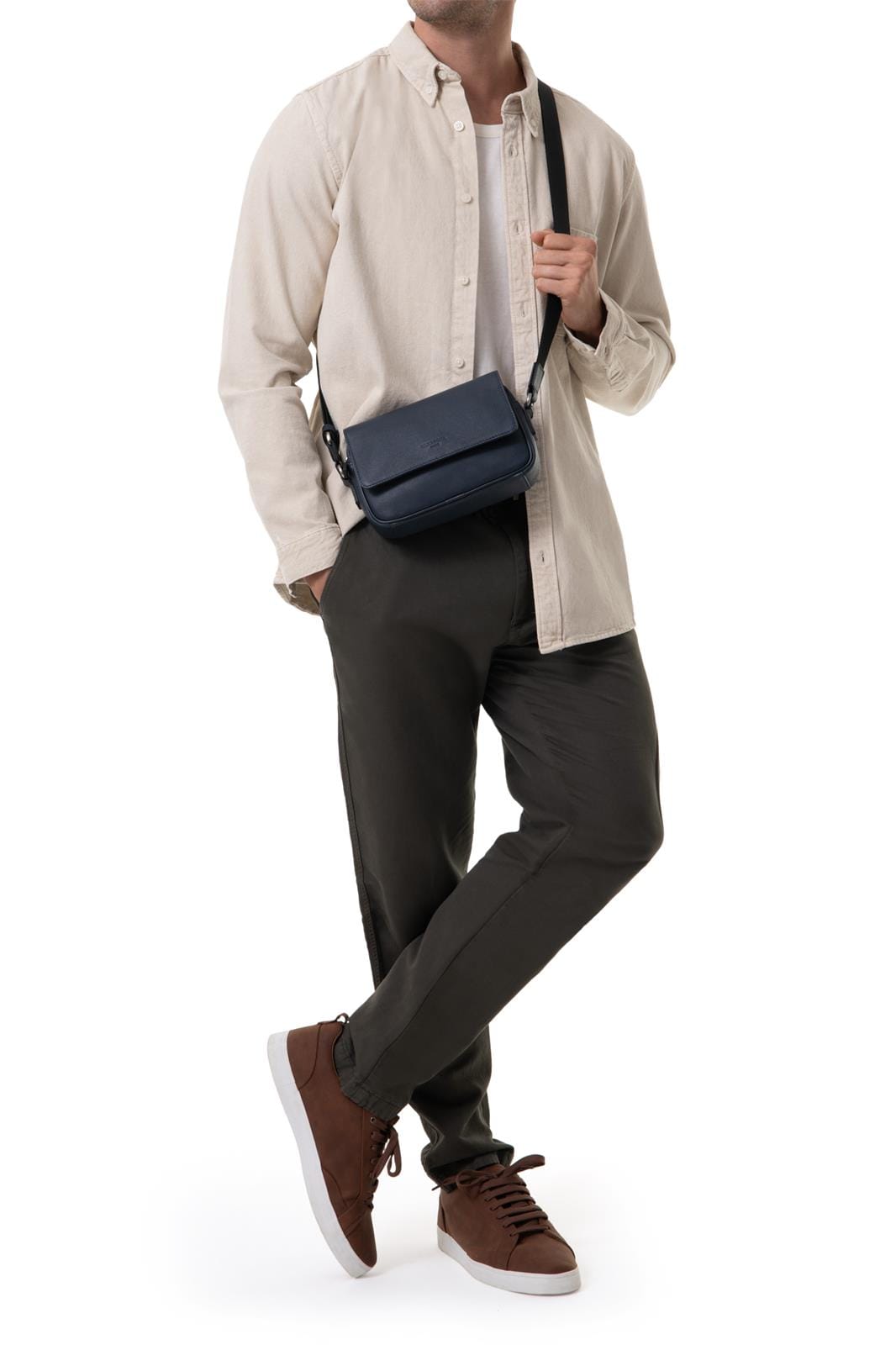 Hexagona Bags ONE Hexagona Black Leather Backpack