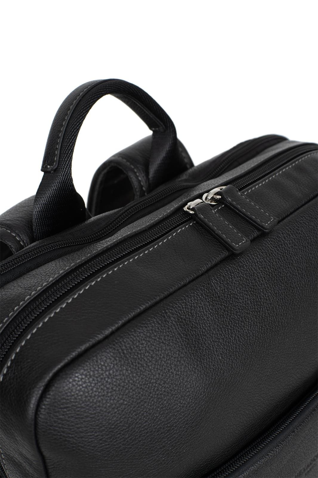 Hexagona Bags ONE Hexagona Black Leather Backpack