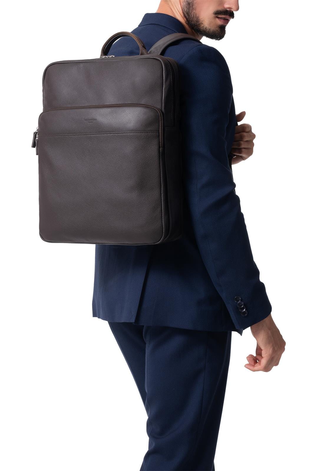 Hexagona Bags ONE Hexagona Black Leather Backpack