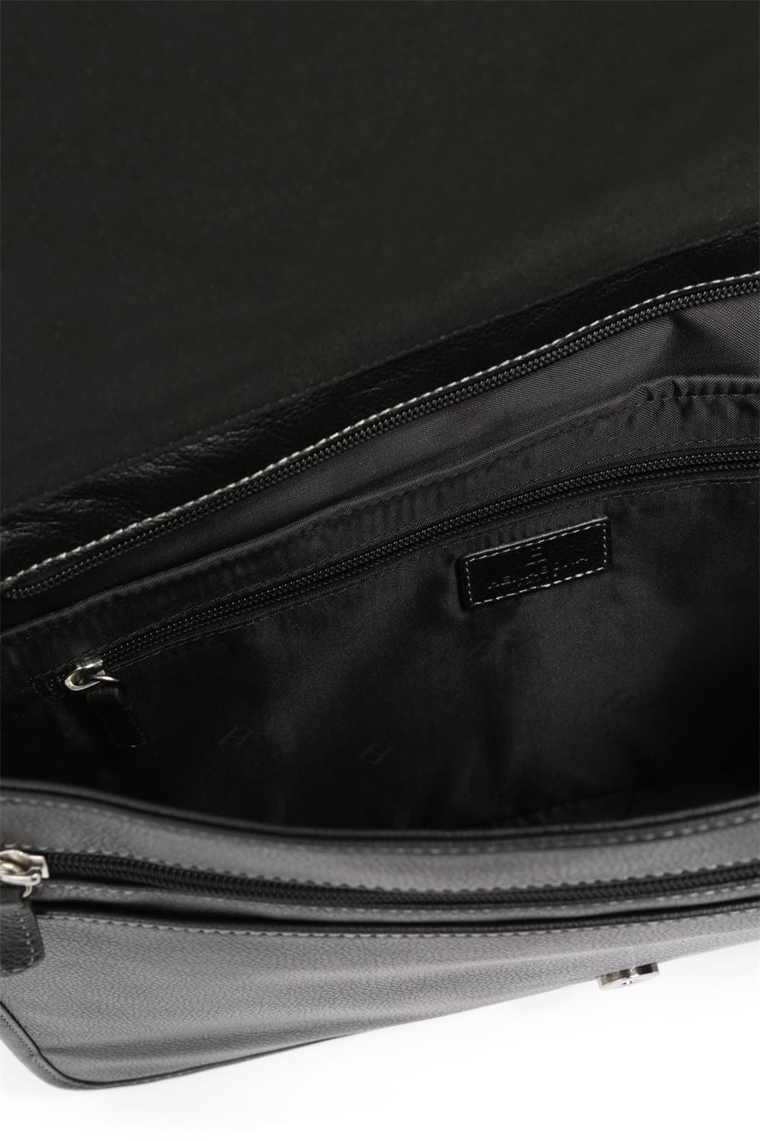 Hexagona Bags ONE Hexagona Black Leather Satchel