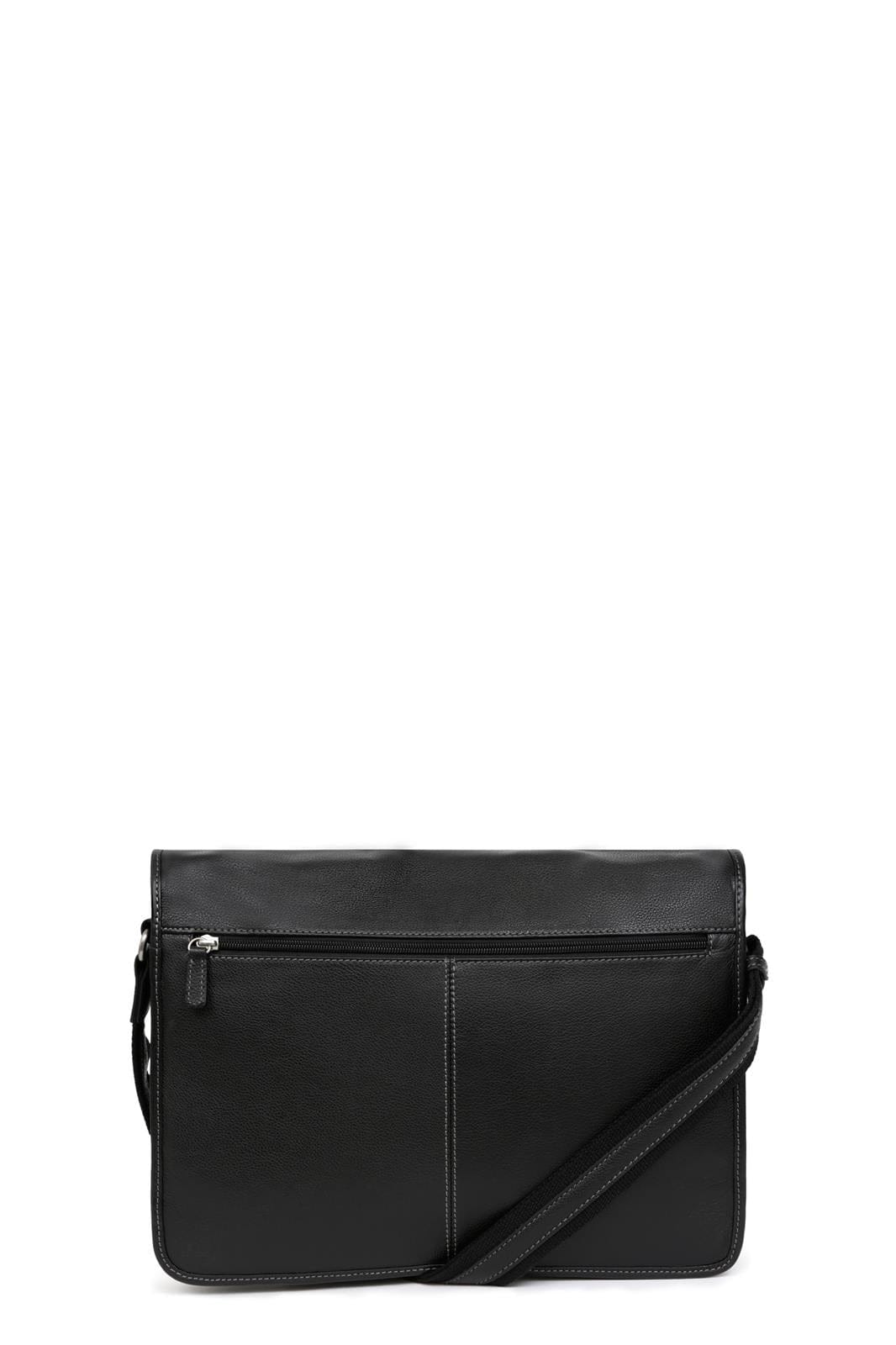 Hexagona Bags ONE Hexagona Black Leather Satchel