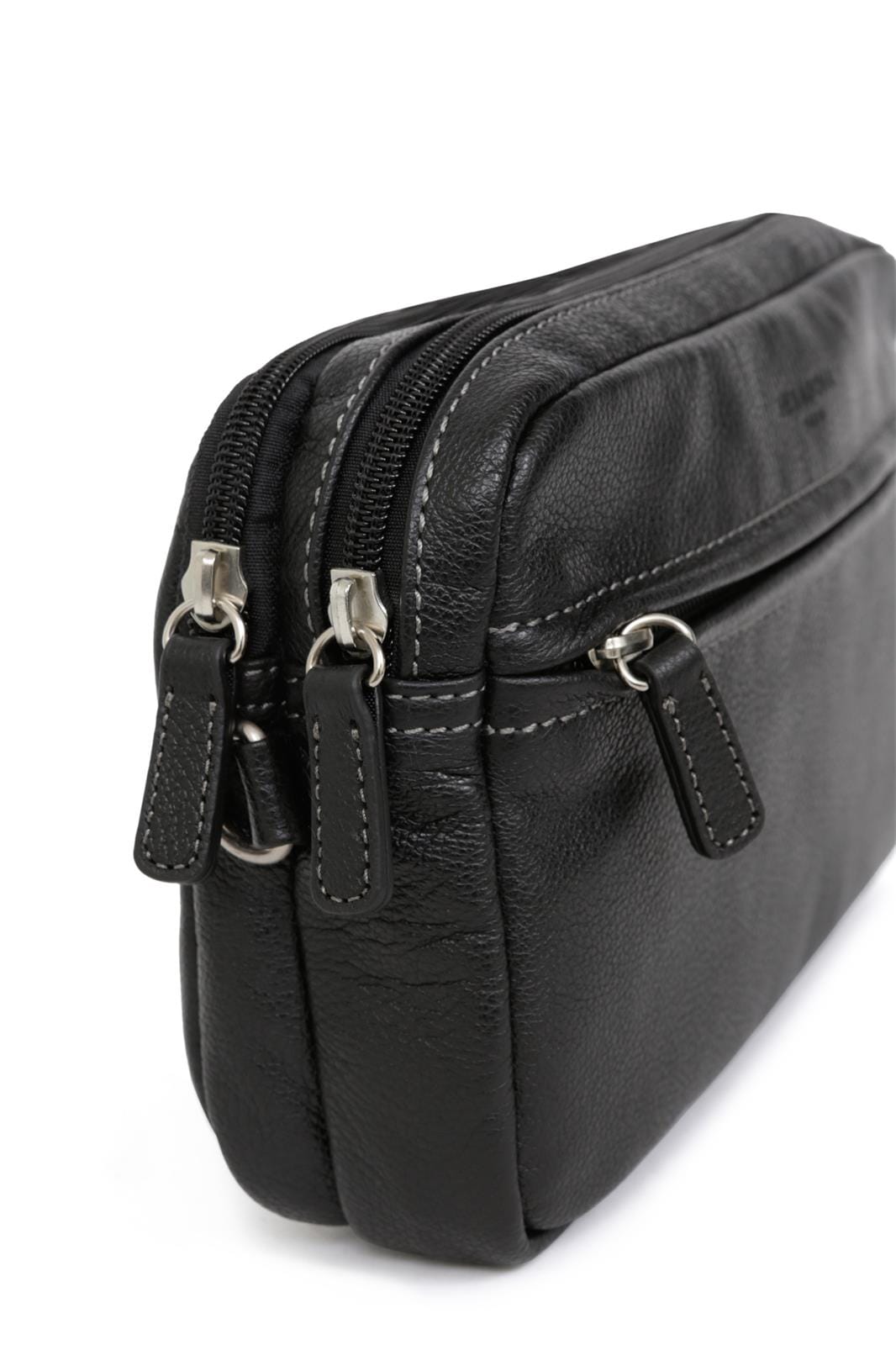 Hexagona Bags ONE Hexagona Black Leather Wrist Bag