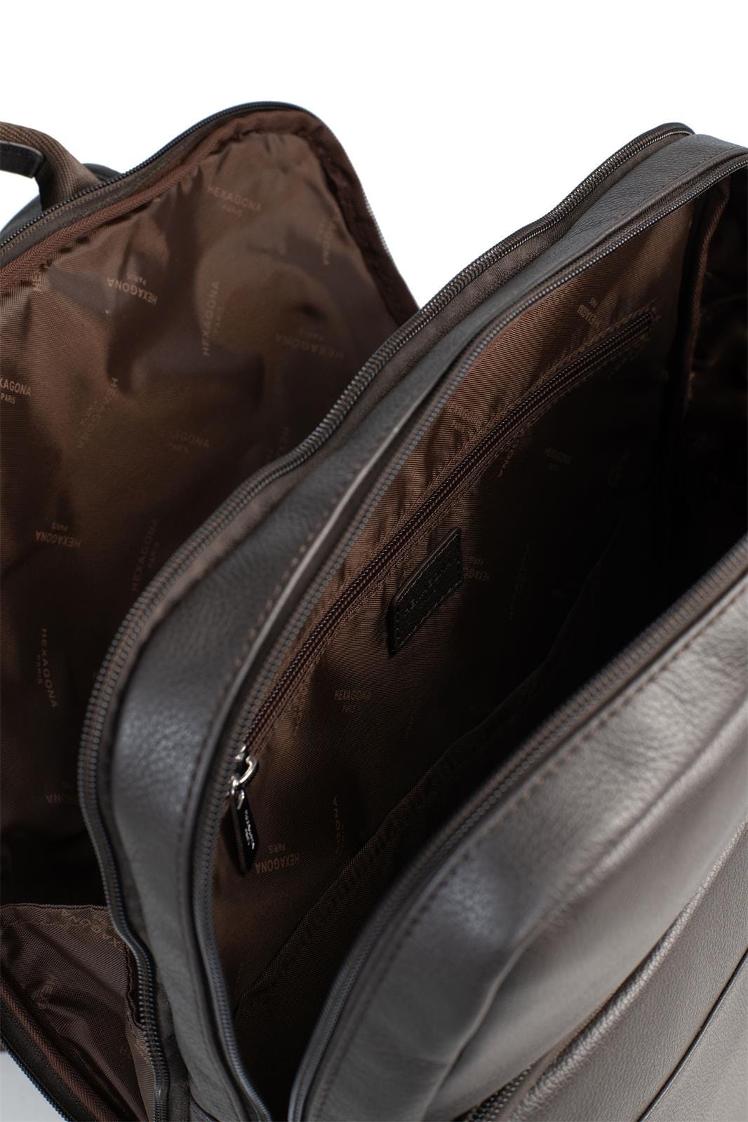 Hexagona Bags ONE Hexagona Brown Leather Backpack