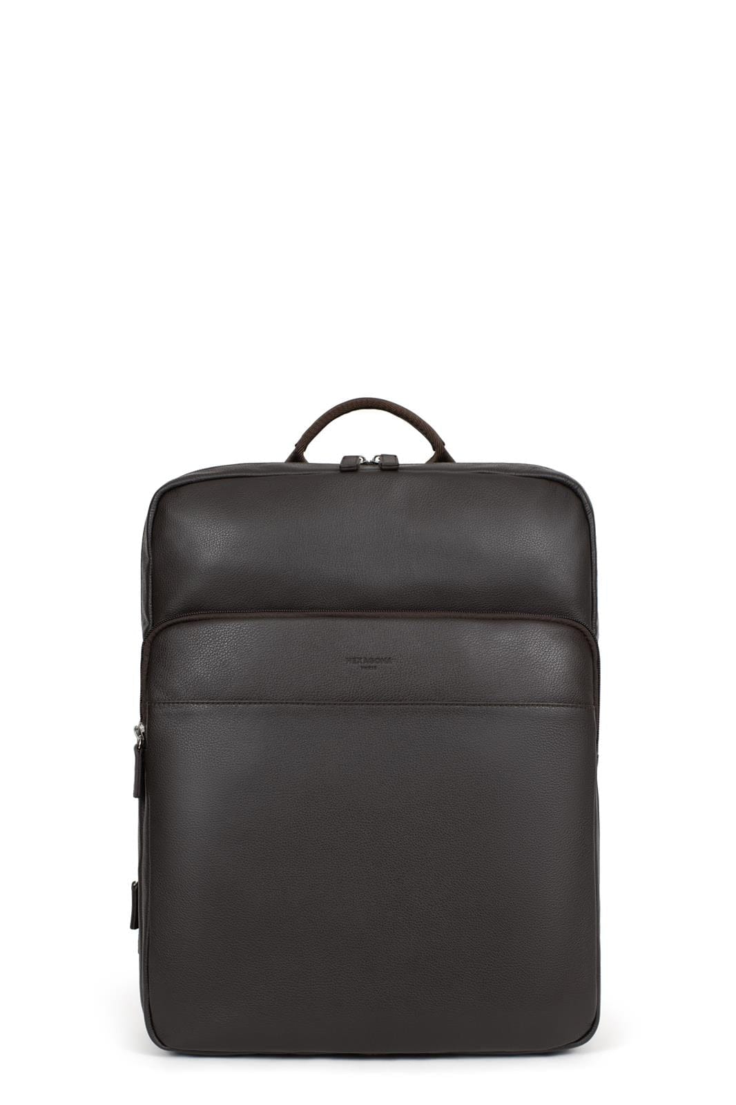 Hexagona Bags ONE Hexagona Brown Leather Backpack