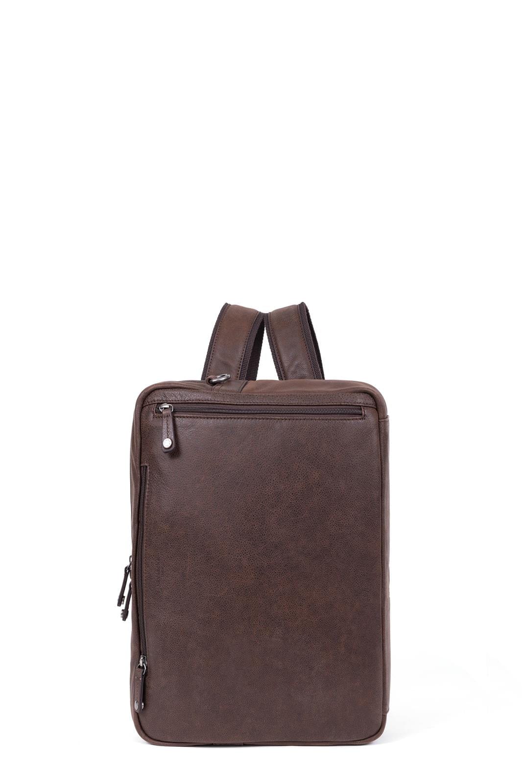 Hexagona Bags ONE Hexagona Brown Leather Convertible Bag