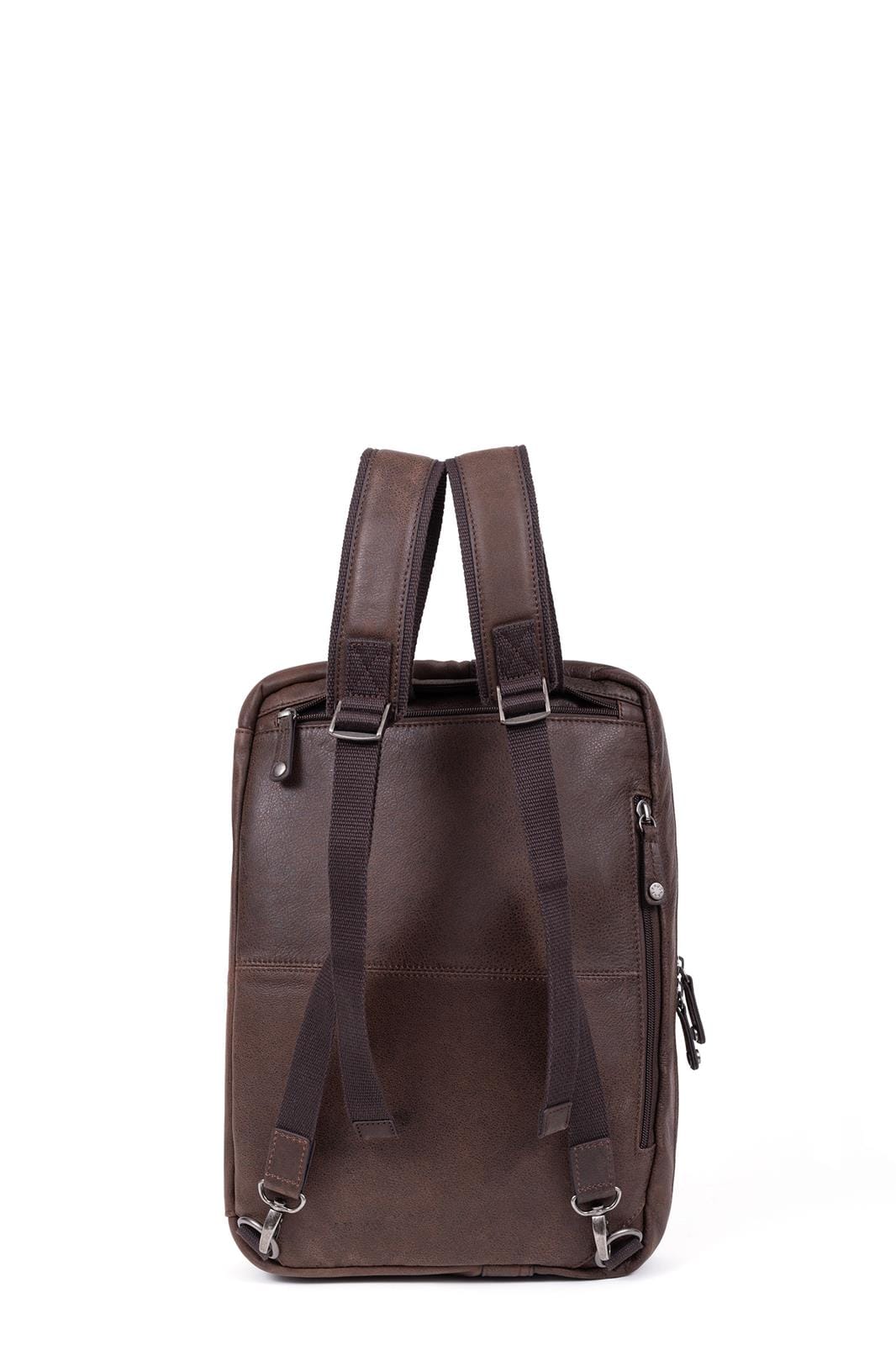 Hexagona Bags ONE Hexagona Brown Leather Convertible Bag