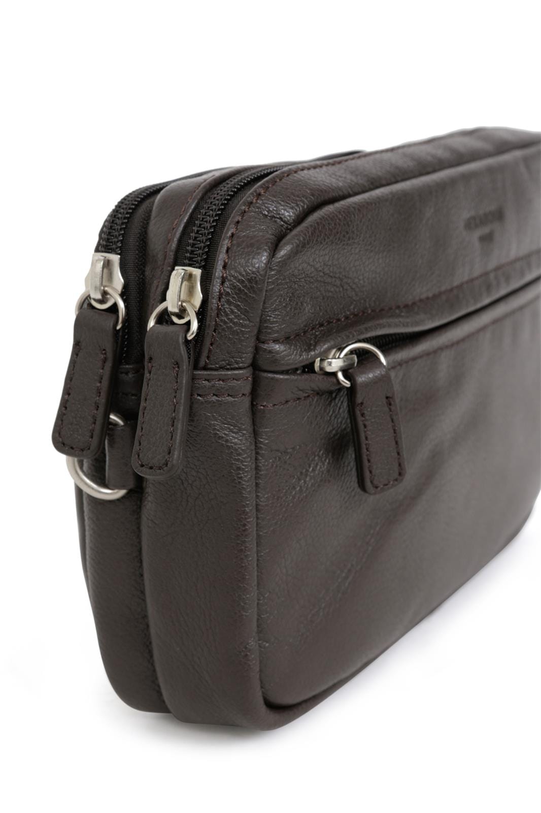 Hexagona Bags ONE Hexagona Brown Leather Wrist Bag