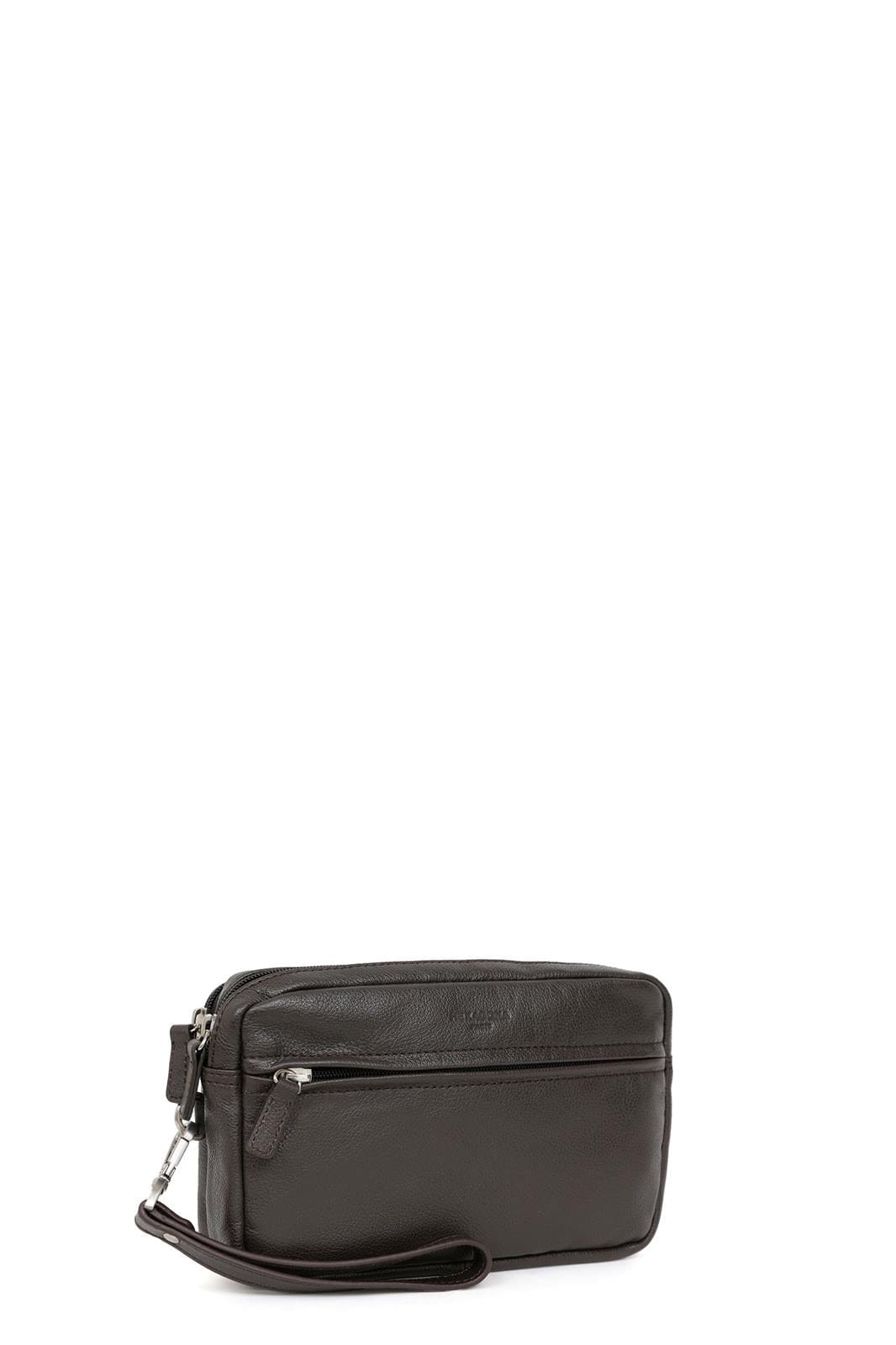 Hexagona Bags ONE Hexagona Brown Leather Wrist Bag